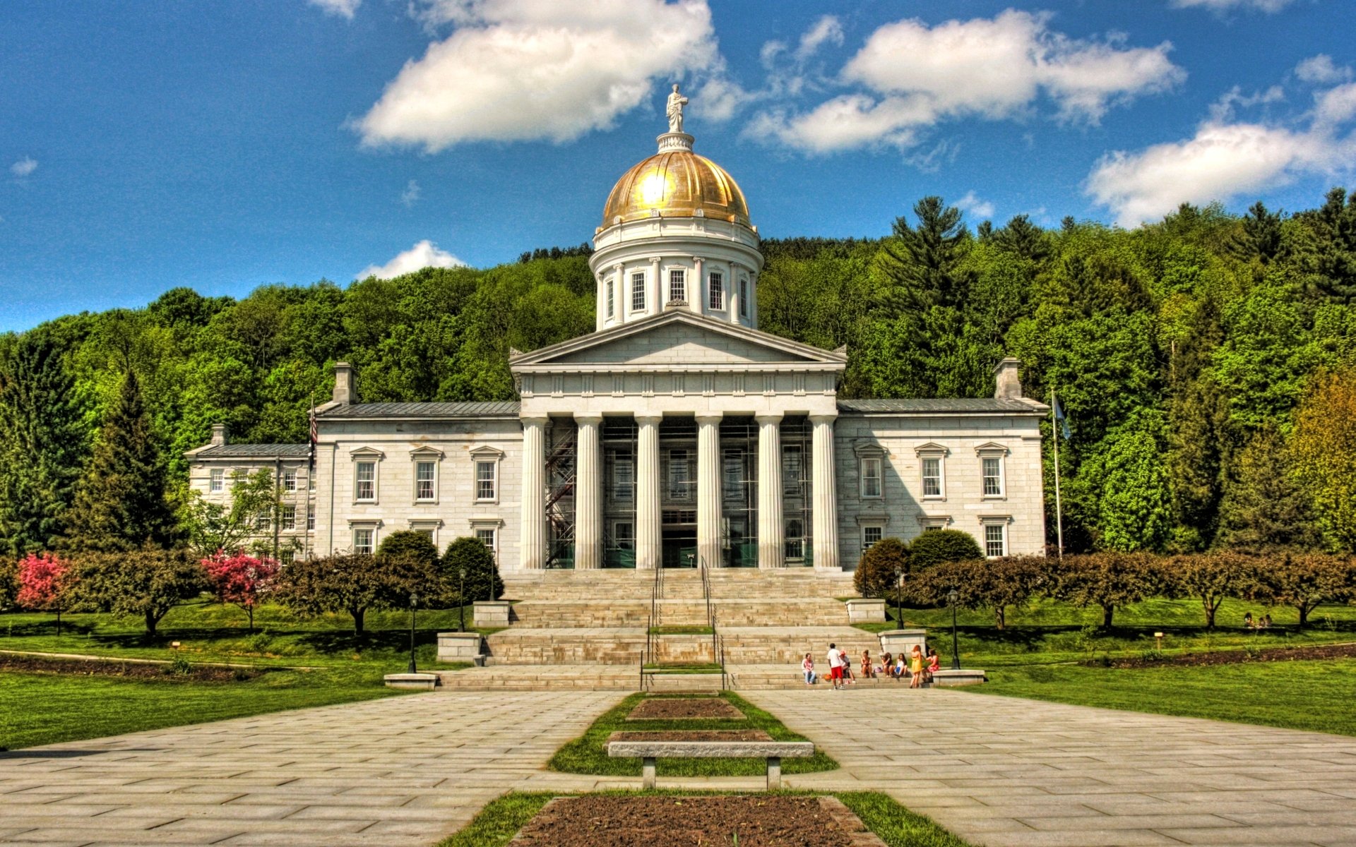 Download Man Made Vermont State House HD Wallpaper