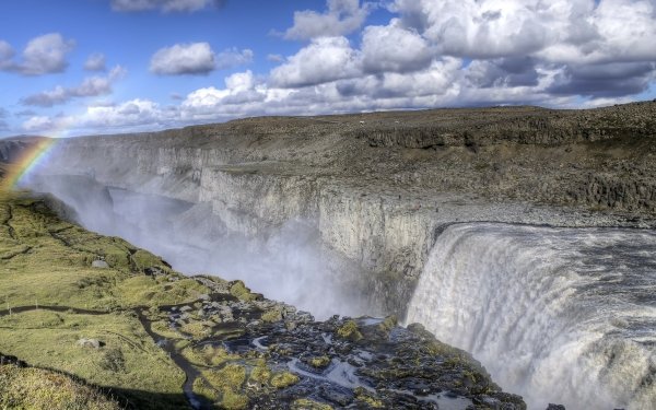 Earth Rainbow Waterfall Cloud HD Wallpaper | Background Image