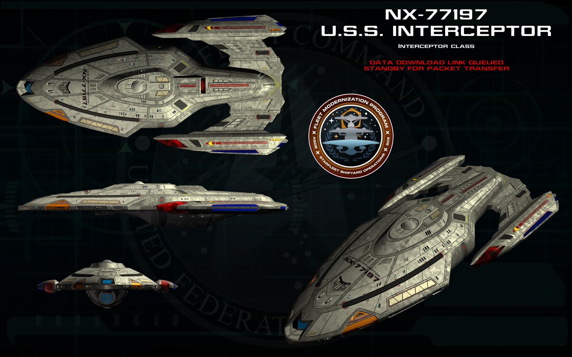 4K Ultra HD Sci-Fi: Star Trek NX-77197 U.S.S. Interceptor Wallpaper ...