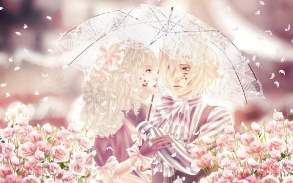 Anime Original Flower Umbrella HD Wallpaper | Background Image