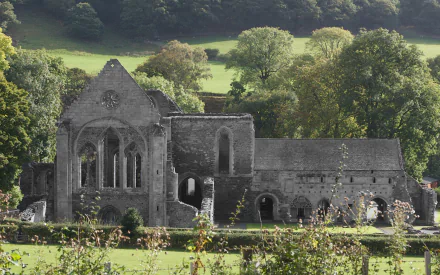 religious Valle Crucis Abbey HD Desktop Wallpaper | Background Image