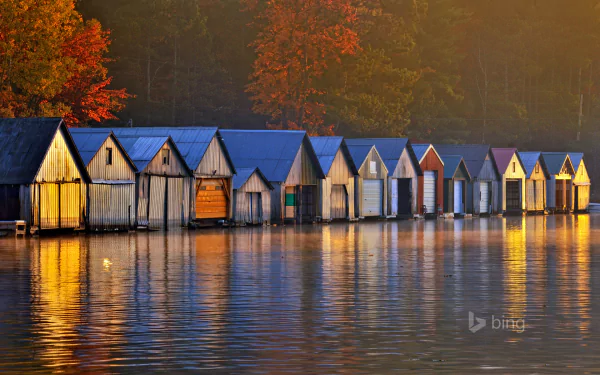 man made boathouse HD Desktop Wallpaper | Background Image