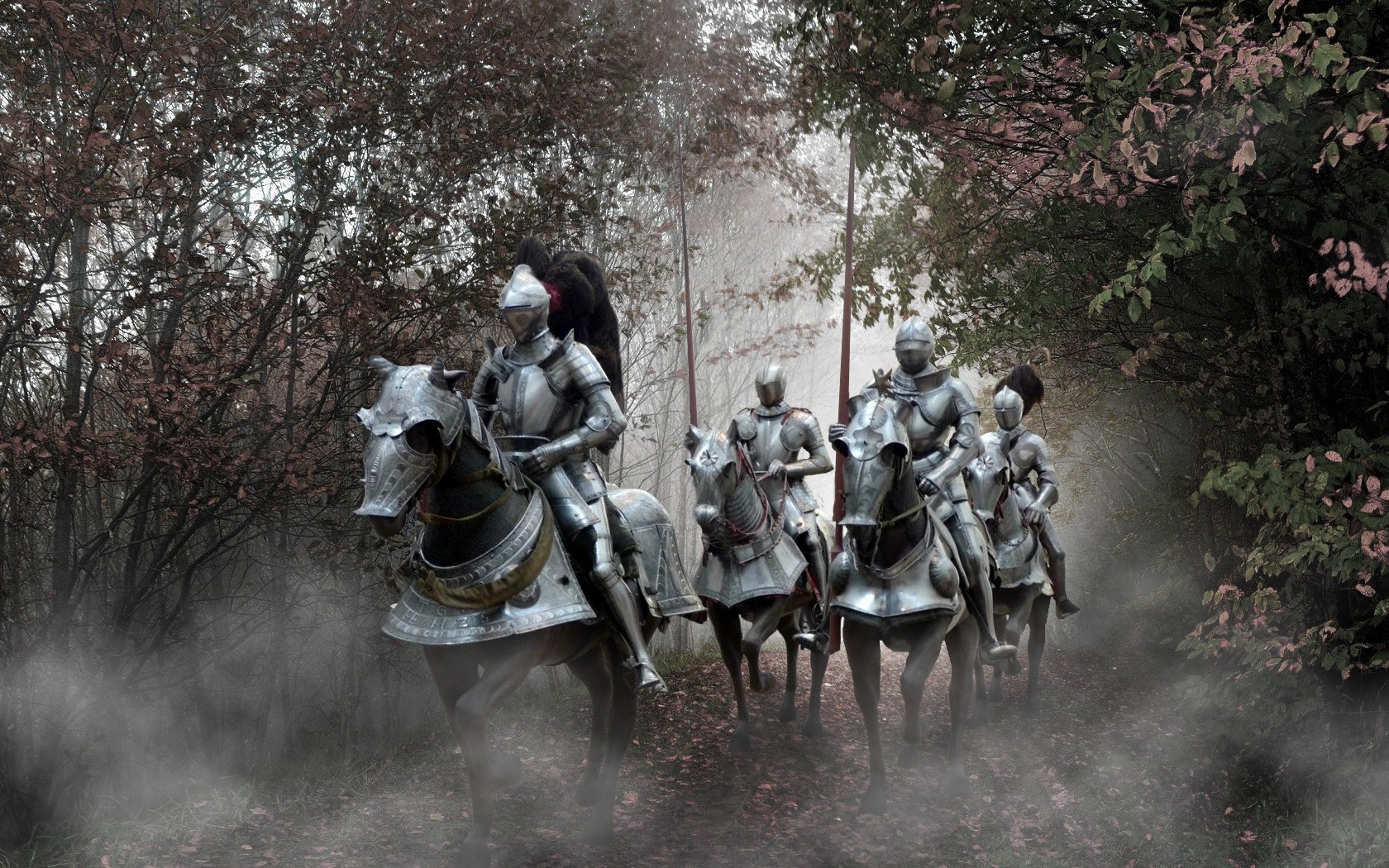 Отряд рыцарей средневековья