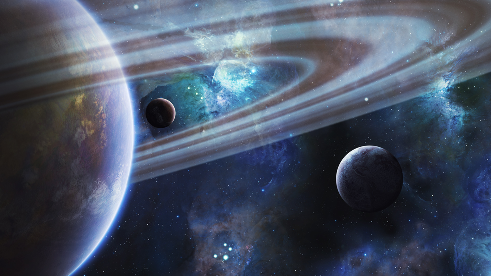 Sci Fi Planetary Ring HD Wallpaper
