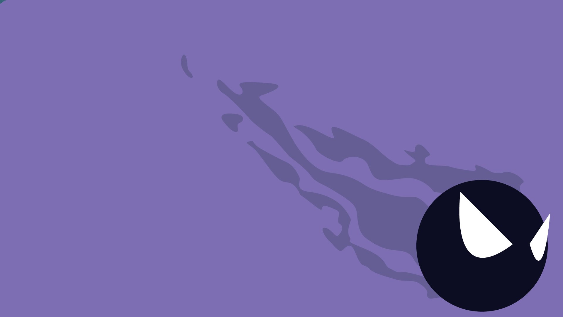 Download Minimalist Gastly (Pokémon) Video Game Pokemon Minimalist Gaming HD Wallpaper