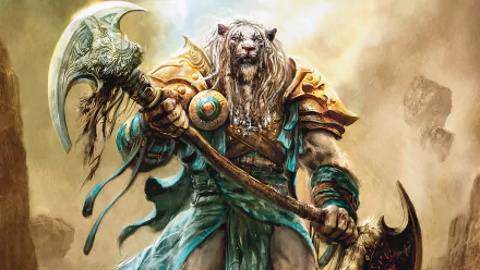 man made Magic: The Gathering Ajani Goldmane HD Desktop Wallpaper | Background Image
