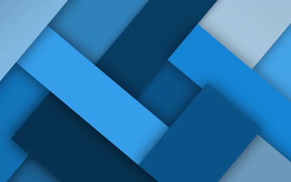 An abstract artistic design featuring various shades of blue, creating a visually striking HD desktop wallpaper and background with layered geometric shapes.