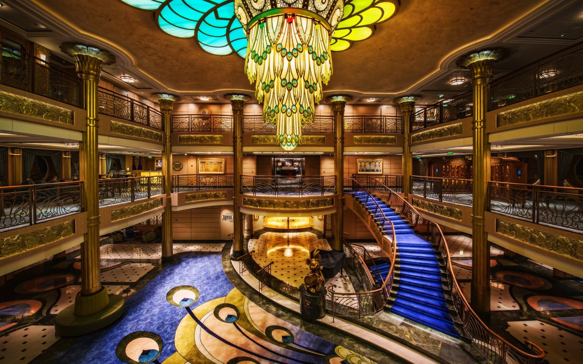 Download Interior Cruise Ship Vehicle Disney Fantasy HD Wallpaper