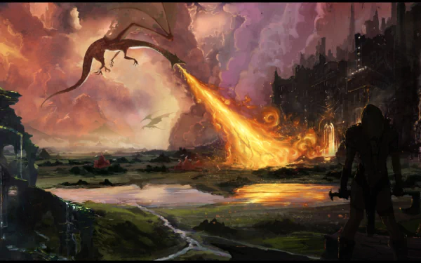 fire fantasy dragon Fire Dragon HD Desktop Wallpaper | Background Image