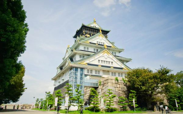Japan Osaka man made Osaka Castle HD Desktop Wallpaper | Background Image