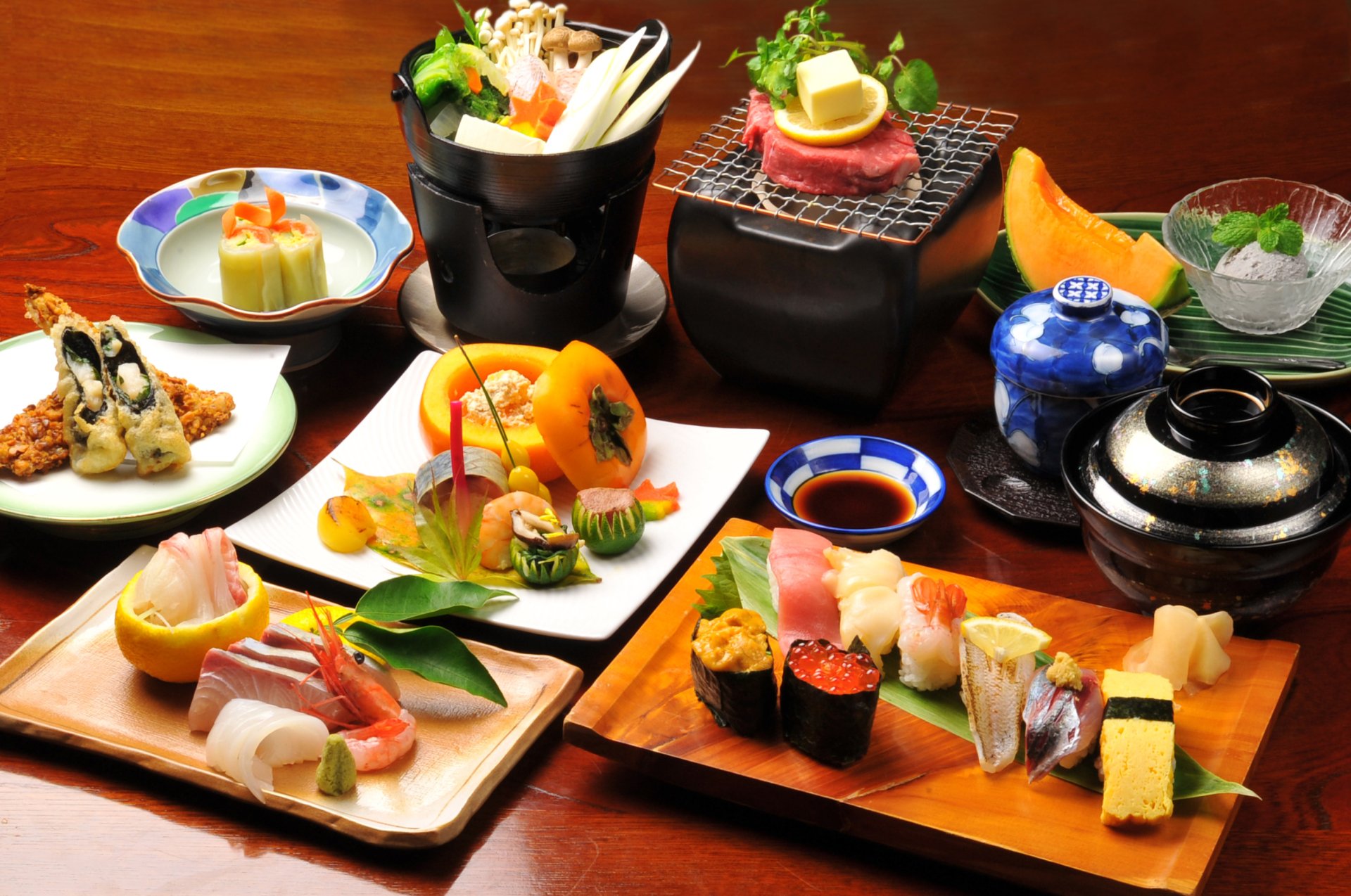 Exquisite Japanese Cuisine HD Wallpaper: Lemon & Caviar Delights