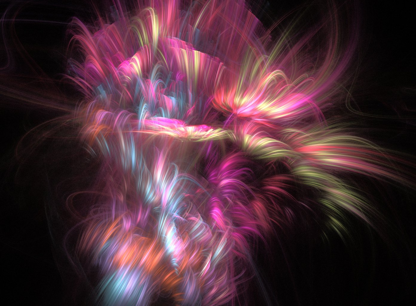 Abstract CGI wallpaper featuring vibrant colors, textures, and dynamic patterns. The design showcases flowing shapes that create a cool, captivating visual experience.