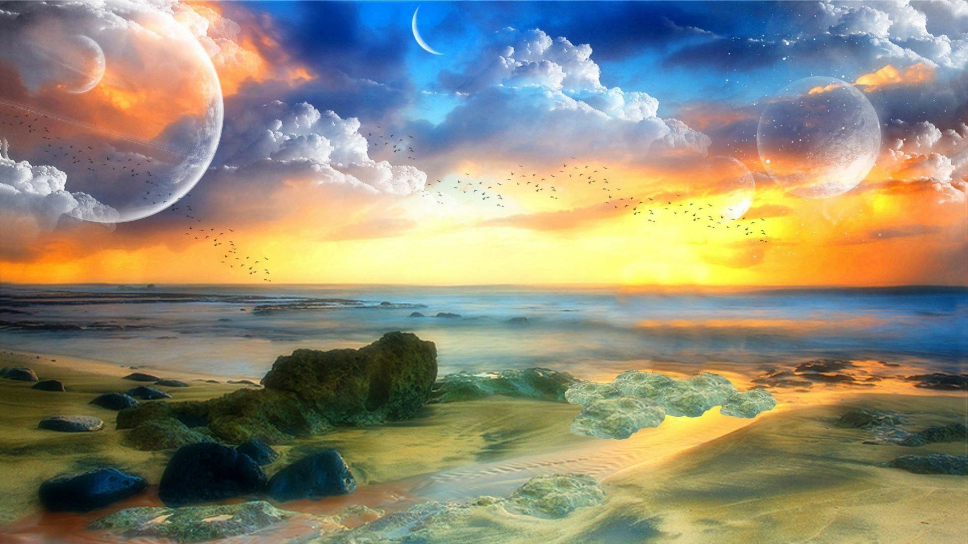 Download Sci Fi Landscape HD Wallpaper | 1920x1080 | Wallpaper Abyss