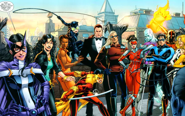 Katana (DC Comics) Dick Grayson Nightwing Vixen (DC Comics) Catwoman Huntress (DC Comics) Comic Birds Of Prey HD Desktop Wallpaper | Background Image