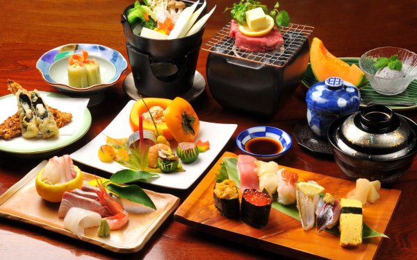 Food Japanese Food Fish Caviar Vegetable Lemon HD Wallpaper | Background Image