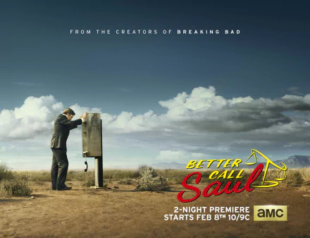 HD desktop wallpaper featuring Bob Odenkirk as Jimmy McGill in a desert scene from Better Call Saul.