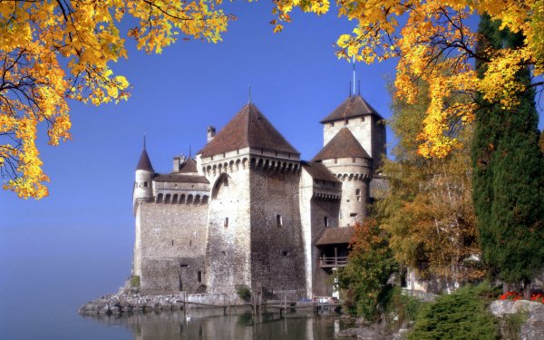 Man Made Château De Chillon Castles Switzerland Veytaux HD Wallpaper | Background Image