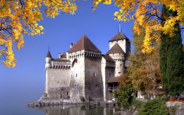 Veytaux Switzerland man made chateau de chillon HD Desktop Wallpaper | Background Image