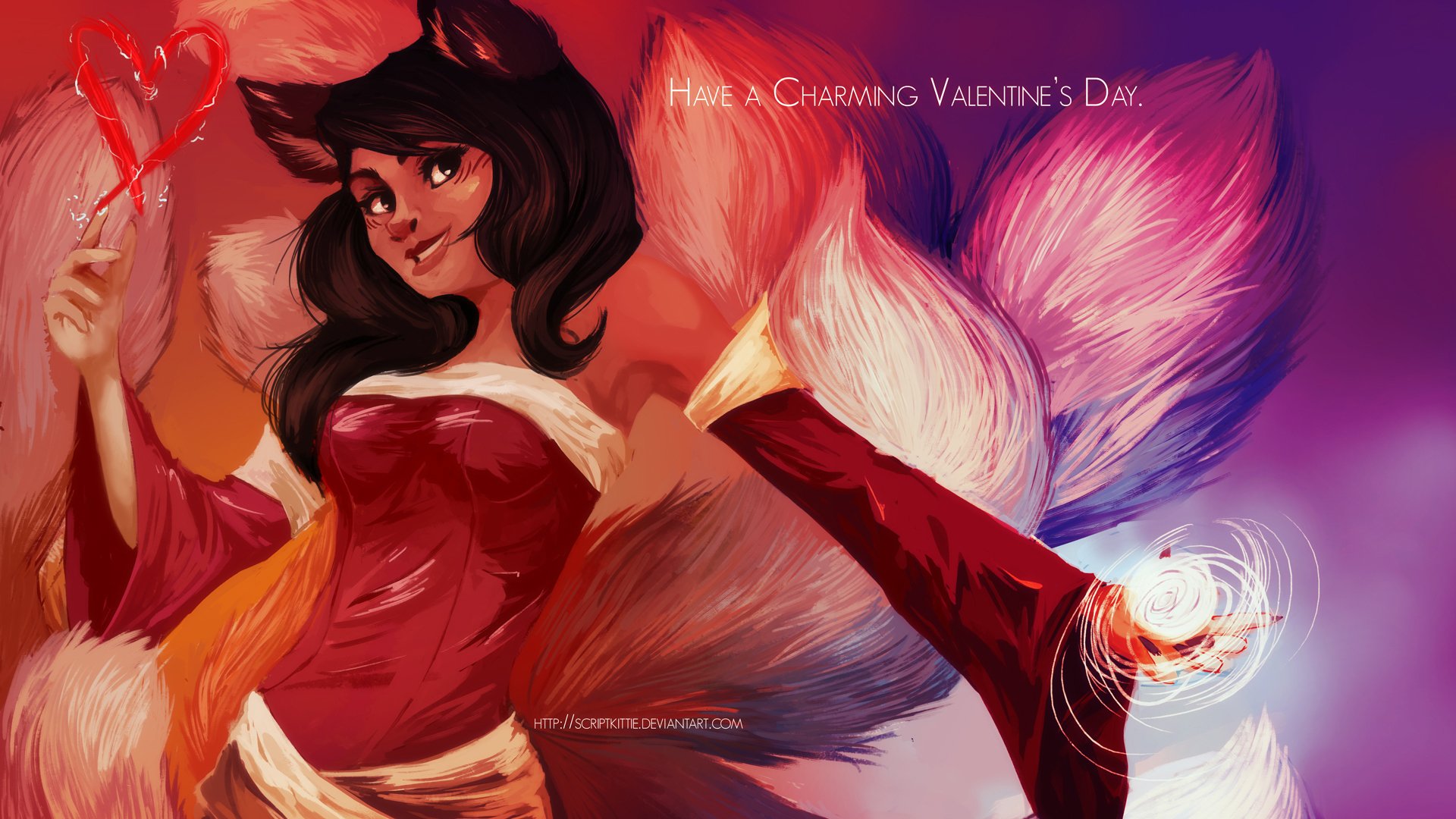 Download Ahri (League Of Legends) Video Game League Of Legends HD Wallpaper by Sarah Bonser