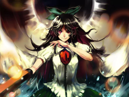 Utsuho Reiuji Anime Touhou HD Desktop Wallpaper | Background Image