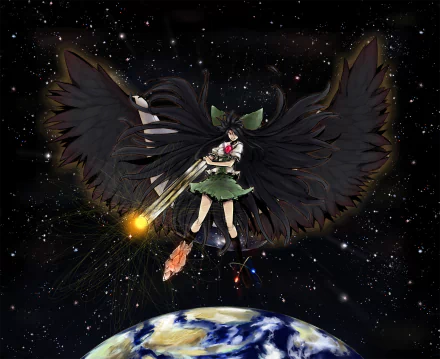 Utsuho Reiuji Anime Touhou HD Desktop Wallpaper | Background Image