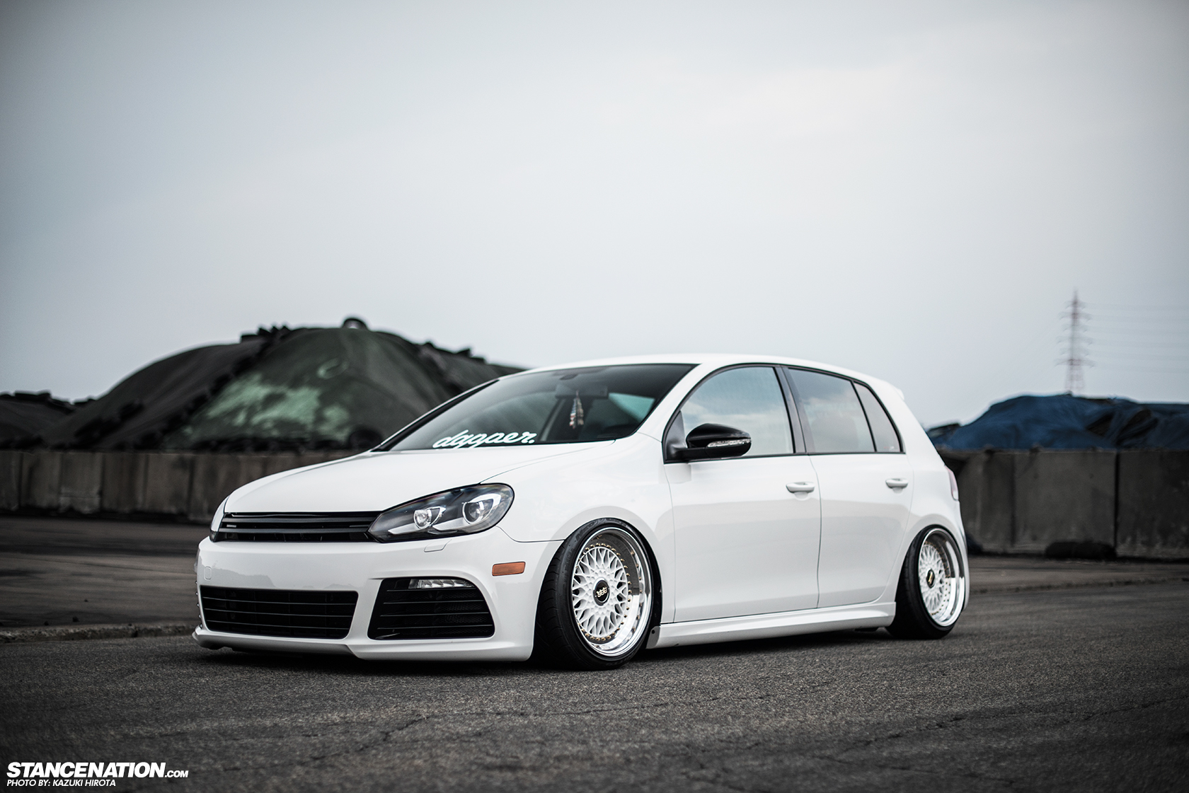 Vehicles Stanced VW Golf GTI HD Wallpaper | Background Image