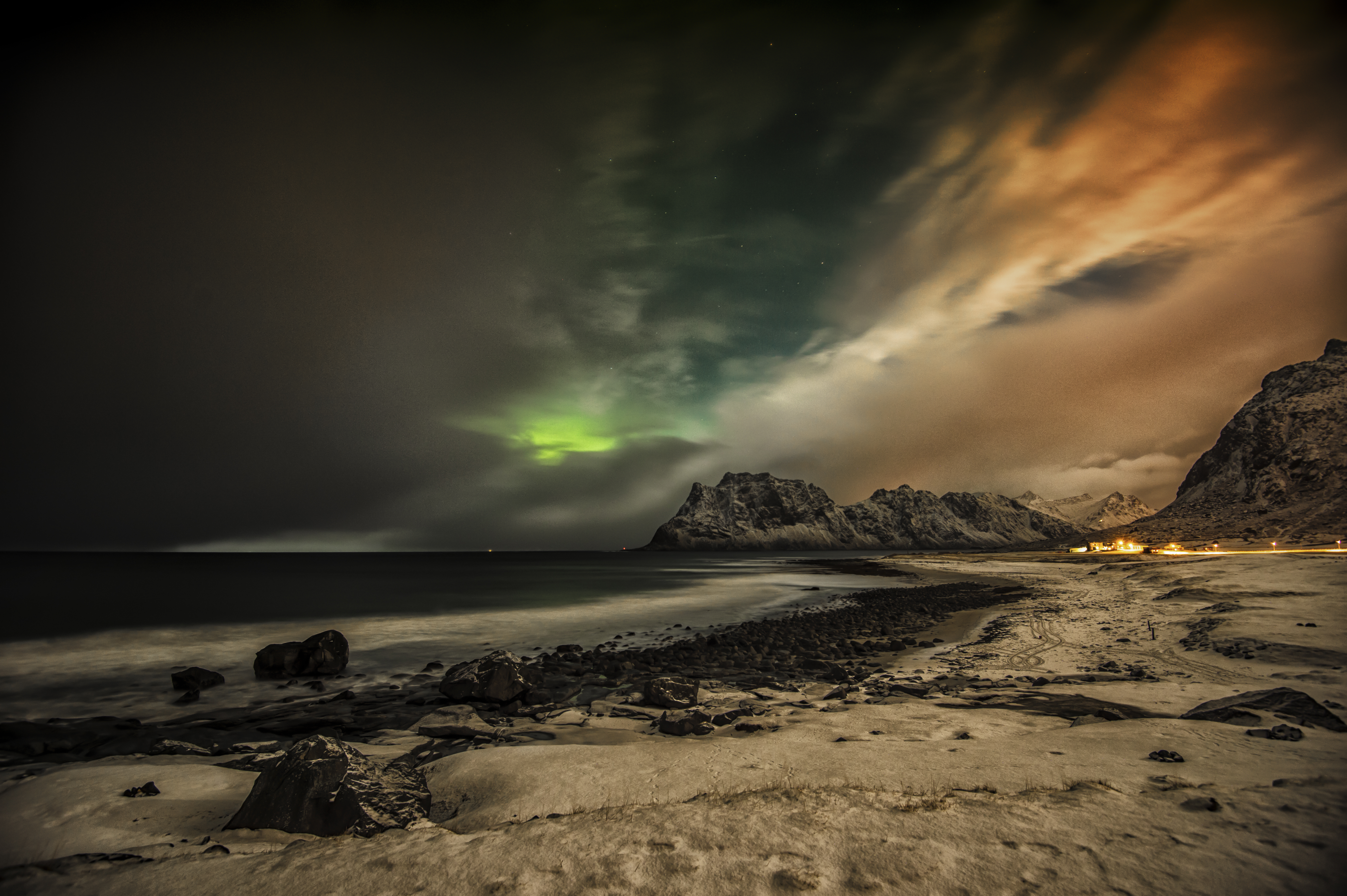 Moonlight Beach ( Arctic Landscape ) by Stein Liland