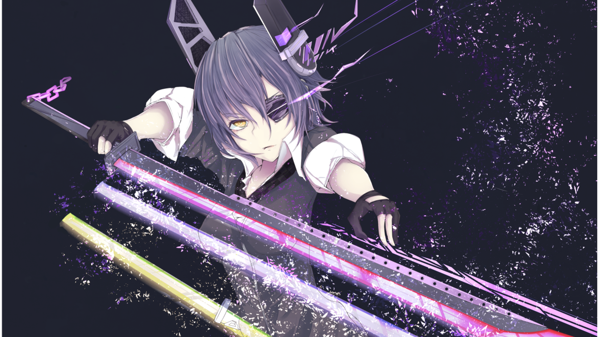 Download Eye Patch Sword Tenryuu (Kancolle) Anime Kantai Collection HD  Wallpaper