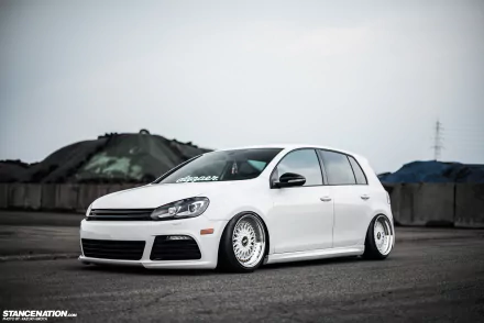 Volkswagen vehicle Stanced VW Golf GTI HD Desktop Wallpaper | Background Image