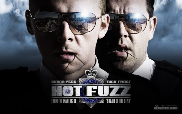Movie Hot Fuzz Simon Pegg Nicholas Angel Nick Frost PC Danny Butterman HD Wallpaper | Background Image