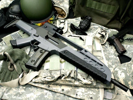 Heckler & Koch XM8 man made assault rifle HD Desktop Wallpaper | Background Image