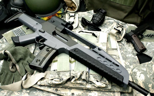 Heckler & Koch XM8 man made assault rifle HD Desktop Wallpaper | Background Image