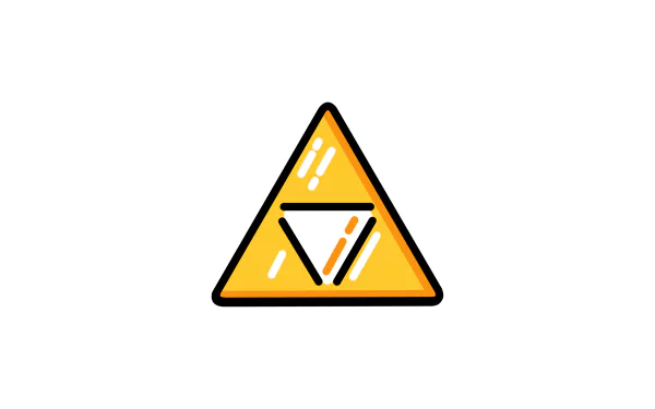 Minimalist gold Triforce emblem from The Legend of Zelda centered on white, glossy 4K Ultra HD PC desktop wallpaper/background.