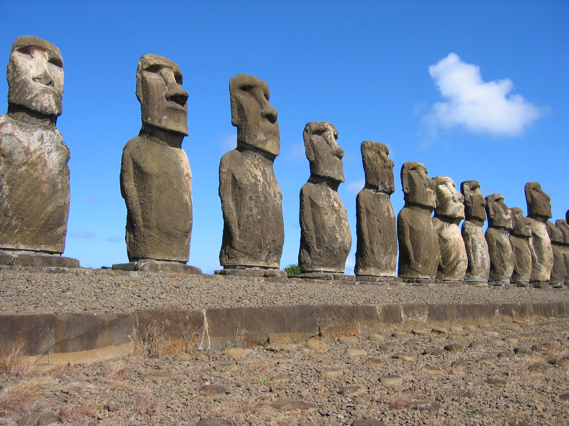 Moai Giant Stone Statues Human Figures Stock Vector (Royalty Free)  2219499707