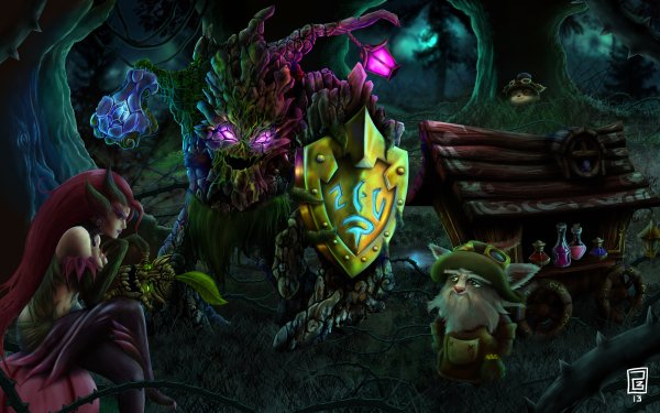 Video Game League Of Legends Zyra Maokai Teemo HD Wallpaper | Background Image