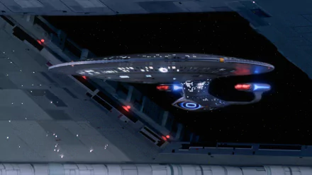 HD desktop wallpaper featuring the USS Enterprise from Star Trek: The Next Generation, showcasing the iconic starship in deep space from the TV show Star Trek.