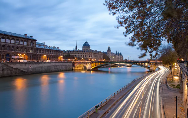 time lapse seine river France man made Paris HD Desktop Wallpaper | Background Image