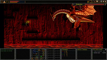 HD Unepic game wallpaper featuring a dragon encounter scene with user interface elements for a desktop background.