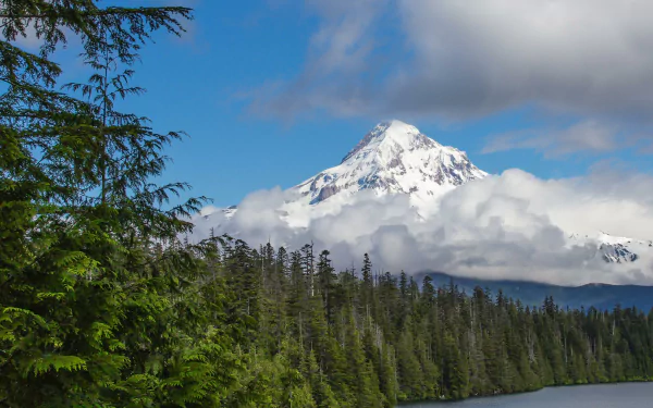 landscape Oregon lost lake nature Mount Hood HD Desktop Wallpaper | Background Image