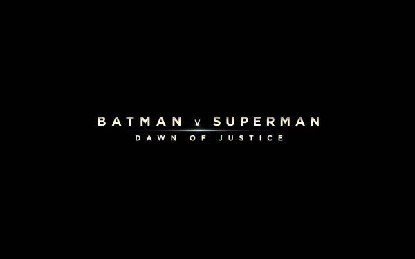 HD desktop wallpaper for Batman V Superman: Dawn of Justice featuring the movie's title in white text on a black background.