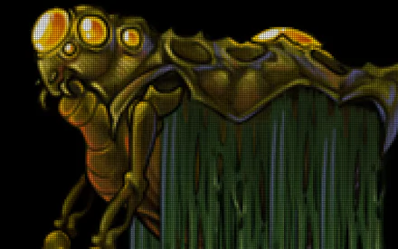 HD desktop wallpaper featuring an artistic rendition of a character from the game Unepic, poised against a dark background.