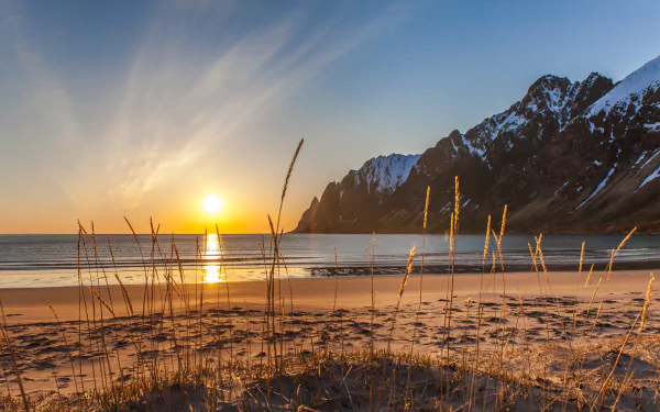  Midnight sun at Ersfjordbotn, Senja, Norway by Mats Anda