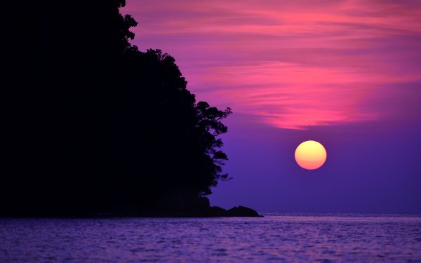 Earth Sunset Sea Sun Thailand HD Wallpaper | Background Image