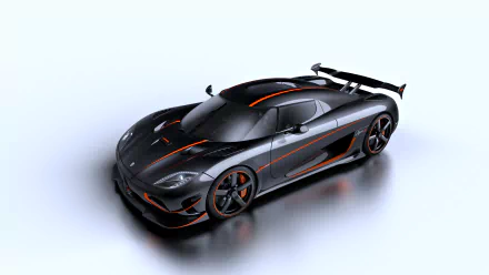 HD desktop wallpaper of a sleek black hypercar, the Koenigsegg Agera RS, showcasing its sporty design and striking details.