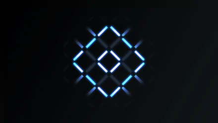A glowing blue emblem on a dark background, inspired by Halo: Reach, serves as a striking HD PC desktop wallpaper and background for fans of the video game.
