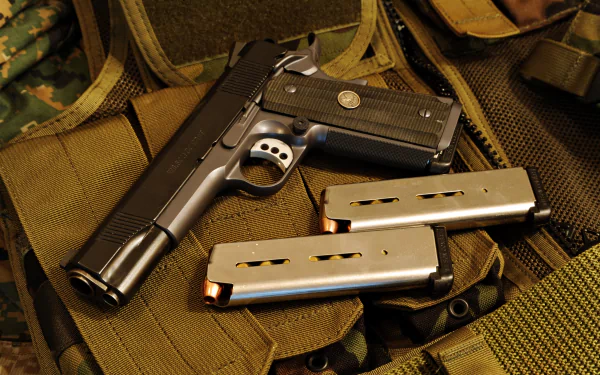 pistol man made Wilson Combat 1911 A1 HD Desktop Wallpaper | Background Image