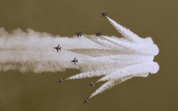 Military Air Show Military Aircraft Aircraft Sky Airplane Smoke HD Wallpaper | Background Image