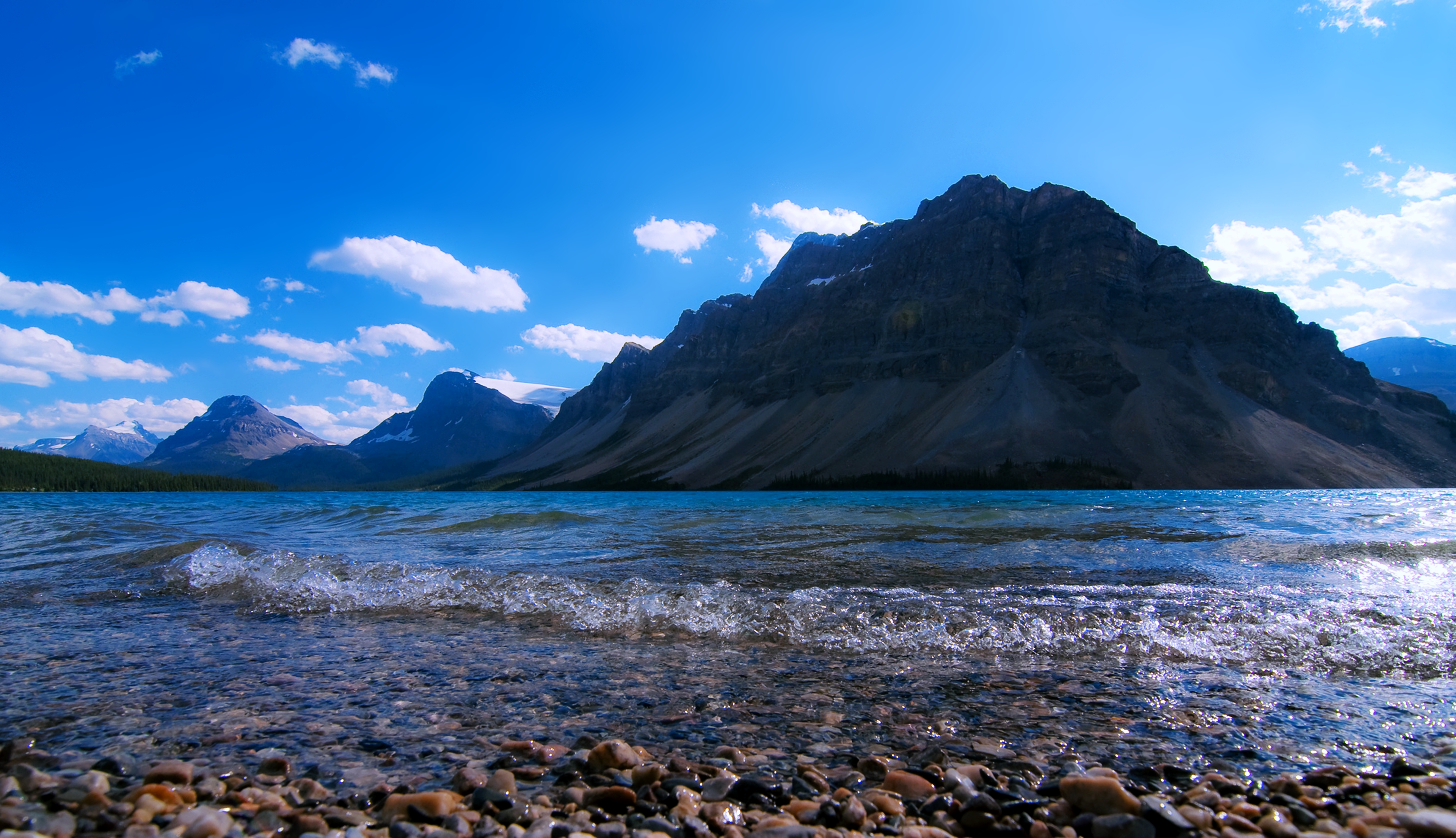 Download Landscape Nature Stone Mountain Lake 4k Ultra HD Wallpaper