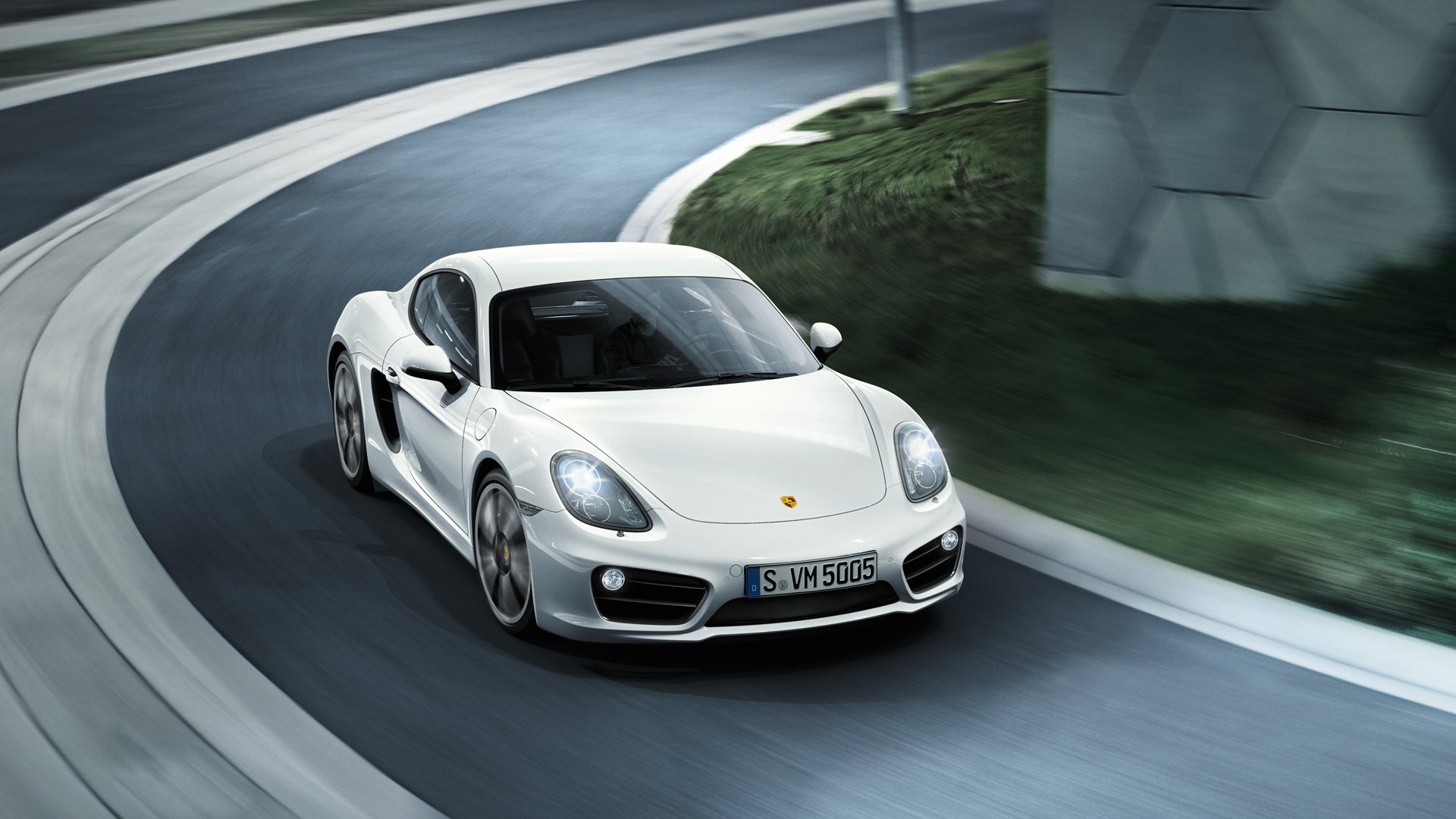 Download White Car Car Porsche Porsche Cayman Vehicle Porsche Cayman S HD Wallpaper