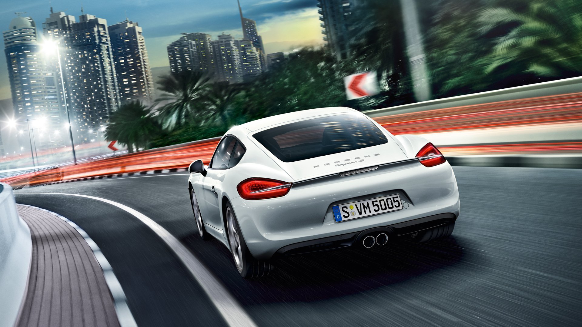 Download White Car Car Porsche Porsche Cayman Vehicle Porsche Cayman S HD Wallpaper